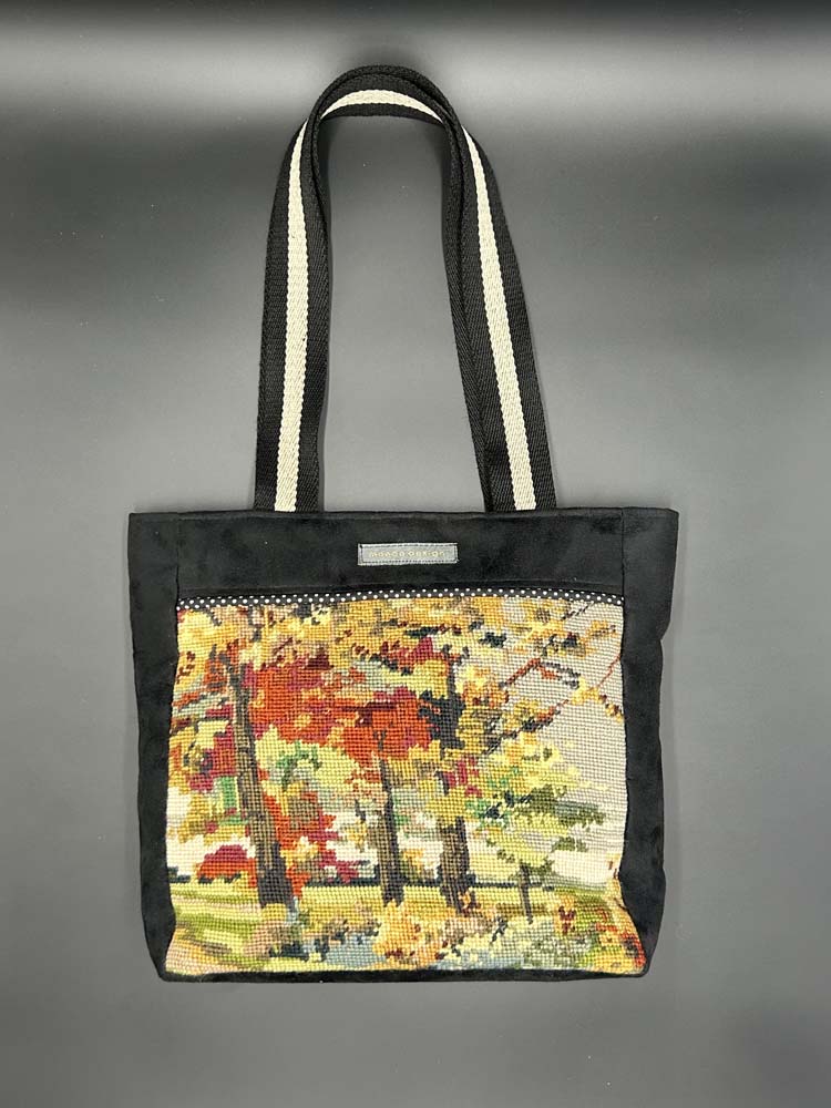Tasche Herbstwald aus Gobline -Textilkunst - Gobelin neu interpretiert Monca-art - Monica Schachl Textilart