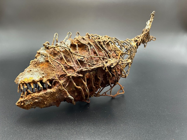 Monca Art - Monica Schachl - Skulptur aus Draht - Fisch